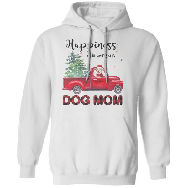 Happiness Is Being A Dog Mom Christmas Personalized T-Shirt TS-PT208
