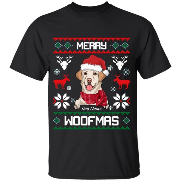 Merry Woofmas Personalized Dog T-Shirt TS-PT256