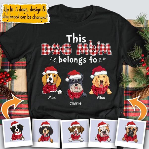 This Dog Mom Belongs To Personalized T-Shirt TS-PT260