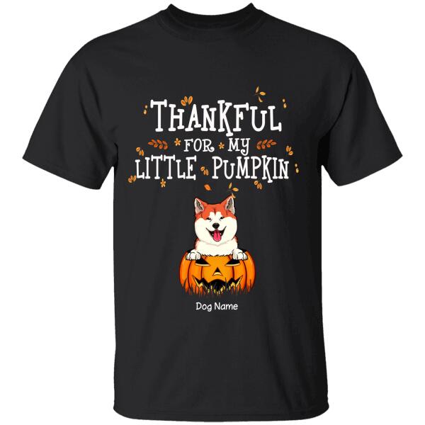 Thankful For My Little Pumpkins Personalized Dog T-shirt TS-NN215