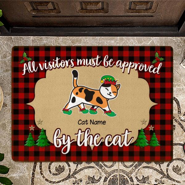 All Visitors Must Be Approved By The Cats Personalized Doormat DM-NB274