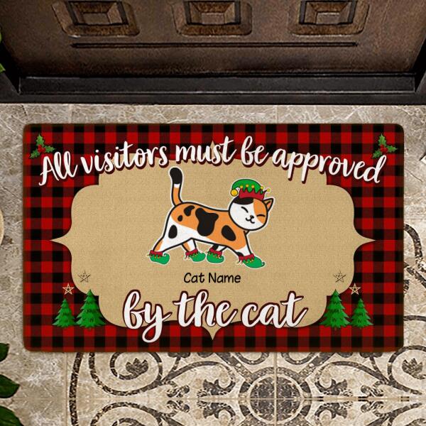 All Visitors Must Be Approved By The Cats Personalized Doormat DM-NB274