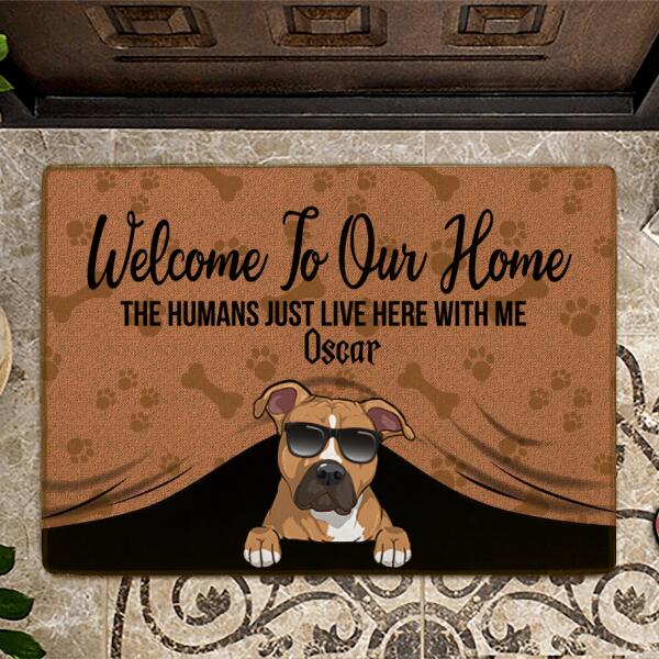 Welcome to our home Personalized Dog Doormat DM-TU13
