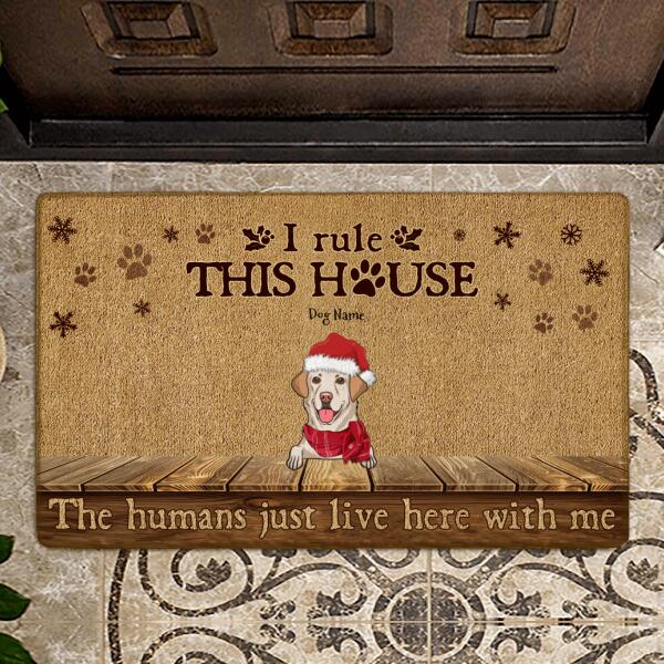 We Rule This House Personalized Dog Doormat DM-NB196