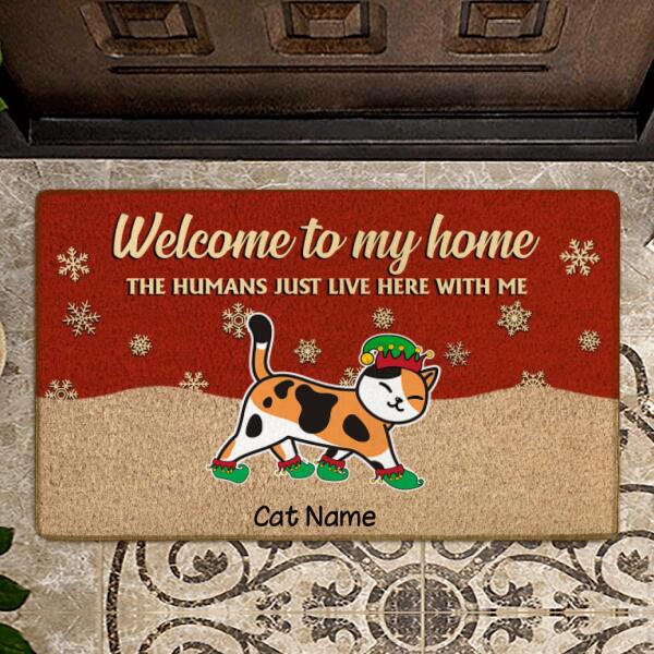 Happy Pawliday Personalized Cat Doormat DM-NB422