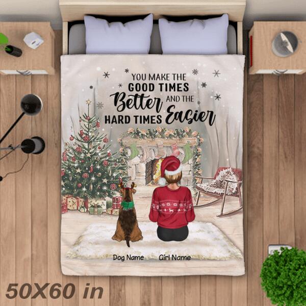 You Make The Good Times Better Personalized Dog Blanket B-NN477