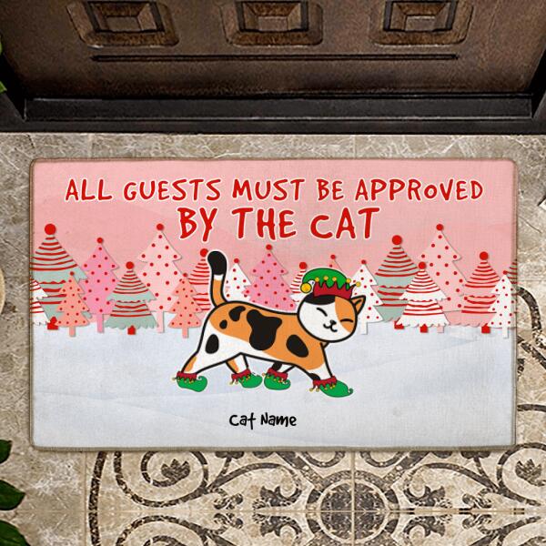 All Guests Must Be Approved By The Cats Personalized Cat Doormat DM-NB559