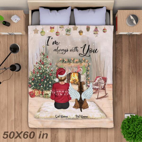 I'm Always With You Personalized Dog Blanket B-NB542