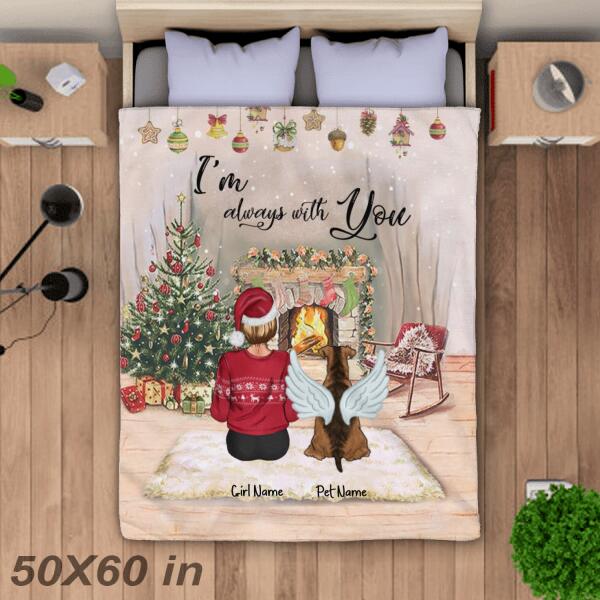 I'm Always With You Personalized Dog Blanket B-NB542