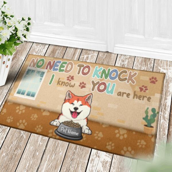 bestille stribet tæppe Funny No Need To Knock Personalized Dog Doormat DM-PT808 — CUSTOMA2Z