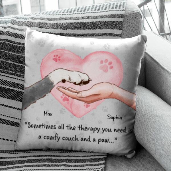 A Comfy Couch And A Paw Personalized Dog Pillow P-NB823