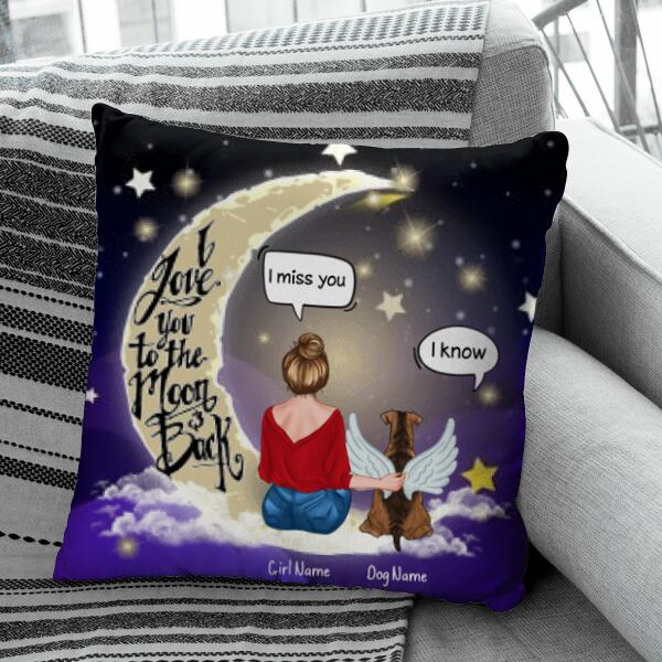 Dog On The Moon Memorial Personalized Pillow P-PT836