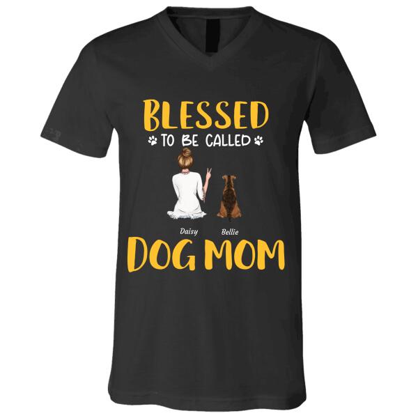 Blessed To Be Called Dogmom Personalized T-Shirt TS-HR70