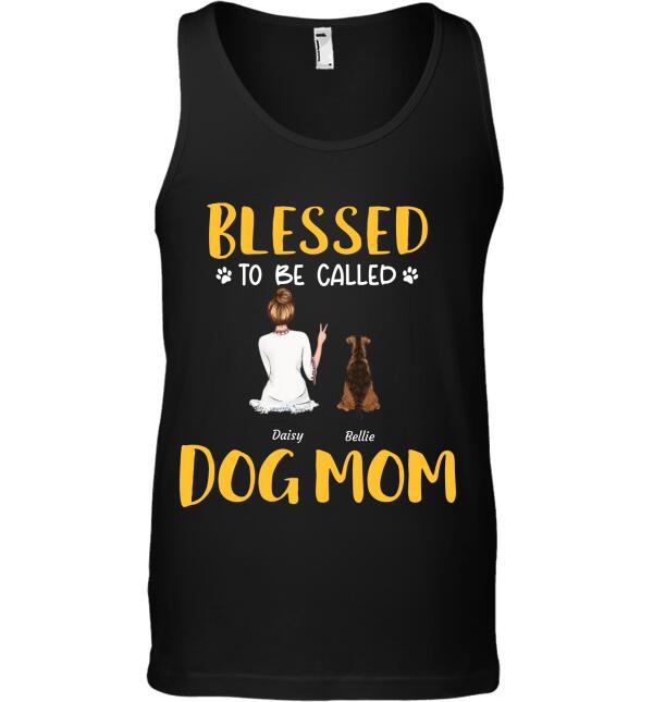 Blessed To Be Called Dogmom Personalized T-Shirt TS-HR70