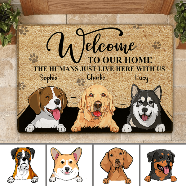 Funny Welcome Personalized Dog Doormat DM-PT1209