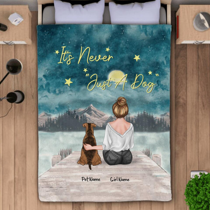 It's Never Just A Dog Personalized Blanket B-PT1229