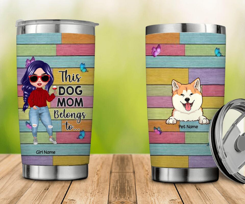 This Dog Mom Belongs To Personalized Tumbler T-NN1322