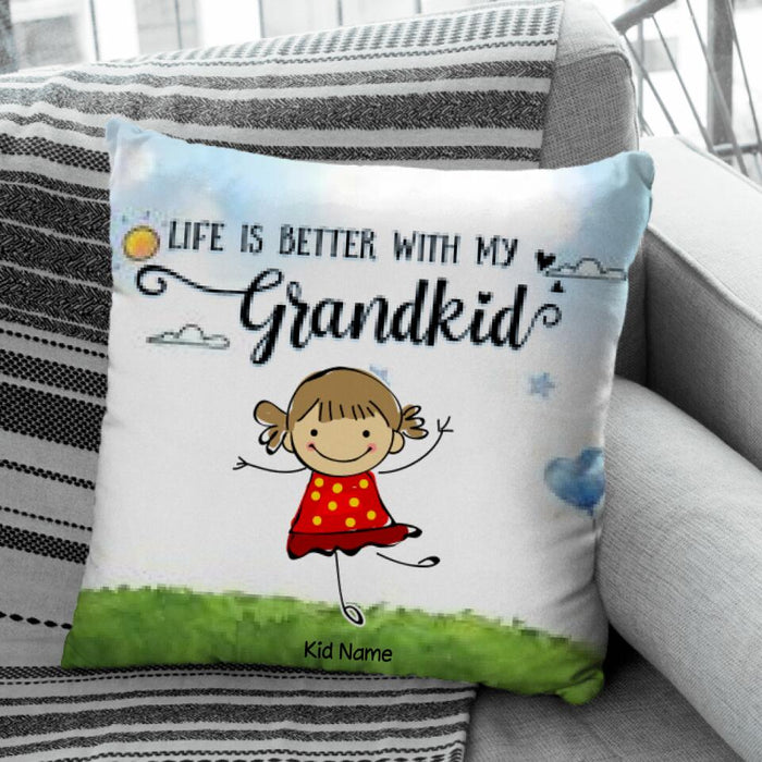 Life Is Better With Grandkids Personalized Pillow P-NB1357