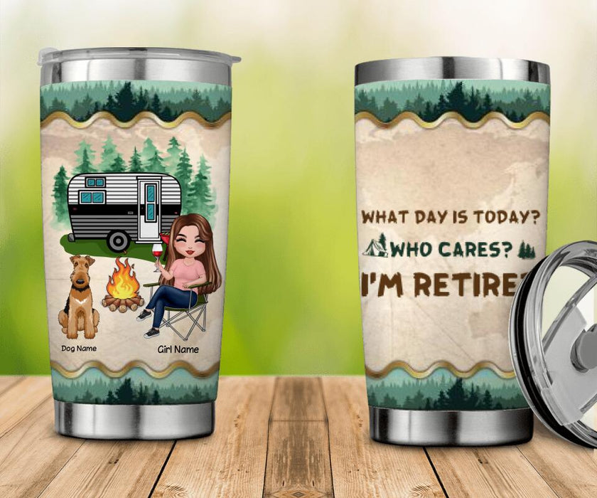 I'm Retired Camping Personalized Tumbler T-NN1366