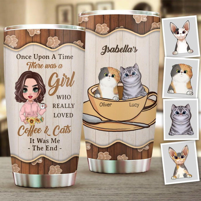 A Girl Who Really Loved Coffee & Dogs Personalized Tumbler T-NN1432