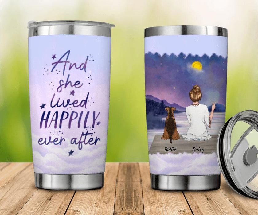 Nightscape And She Lived Happily Ever After Dog Personalized Tumbler T-NN1456