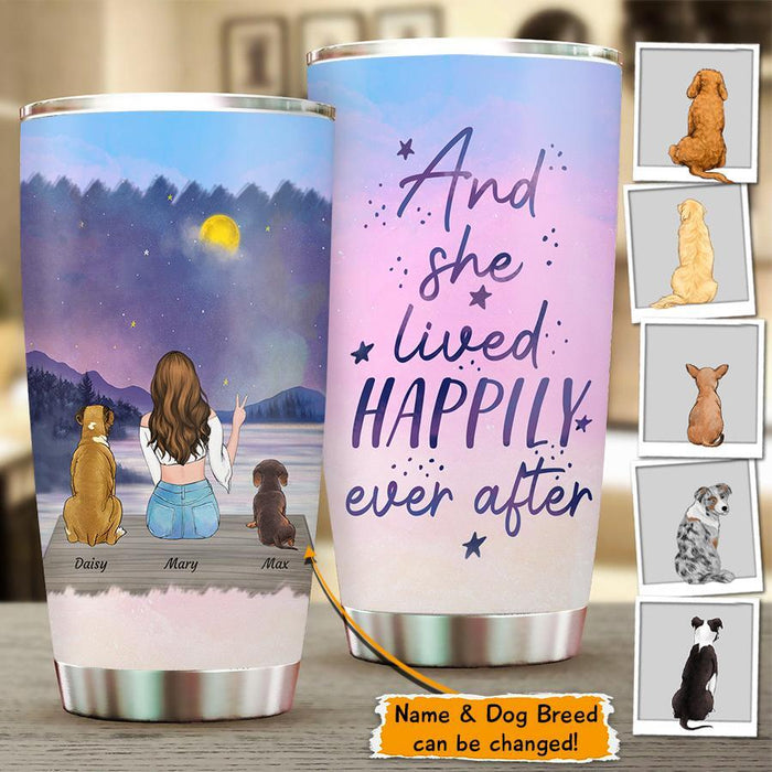 Nightscape And She Lived Happily Ever After Dog Personalized Tumbler T-NN1456