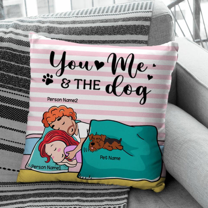 You Me & The Dog Personalized Pillow P-NB1689