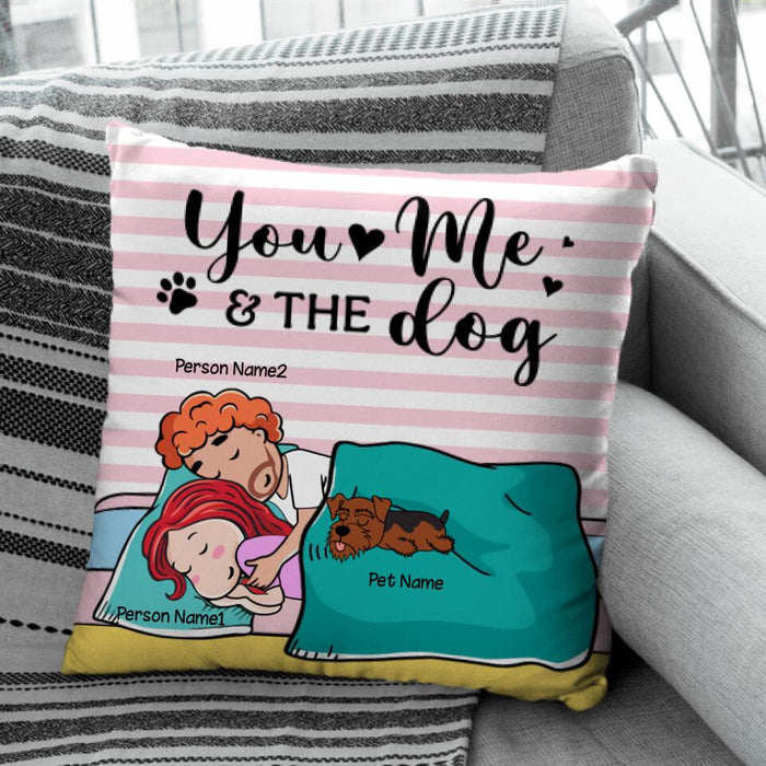 You Me & The Dog Personalized Pillow P-NB1689