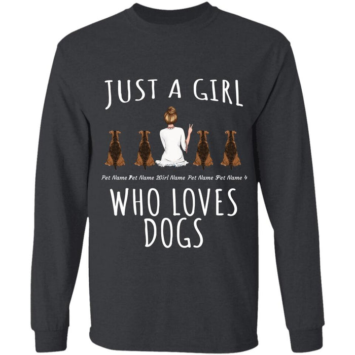 "Just a girl who loves Dogs/Cats" personalized T-Shirt