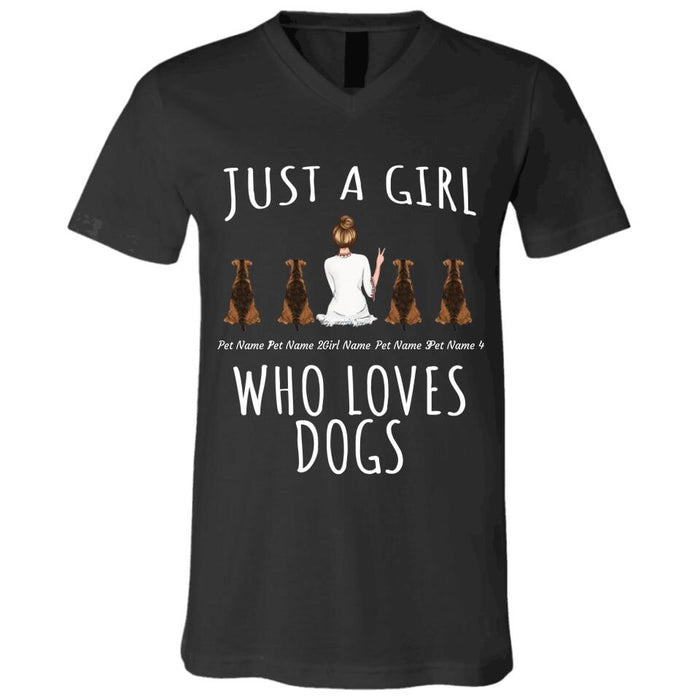 "Just a girl who loves Dogs/Cats" personalized T-Shirt