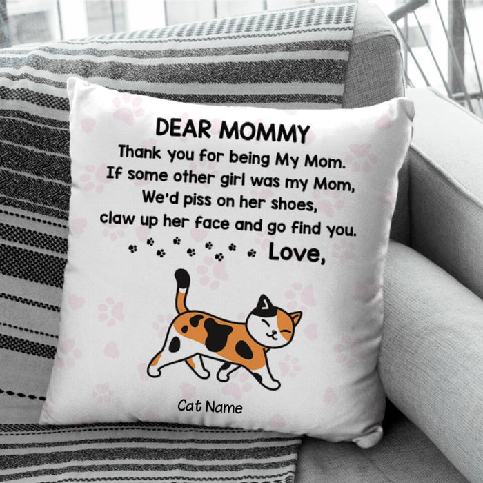 Dear Mommy Thank You For Being My Mom Personalized Pillow P-NB1693