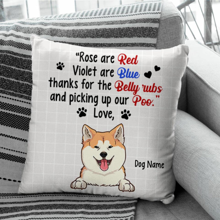 Rose Are Red  Funny Dog Personalized Pillow P-NB1715