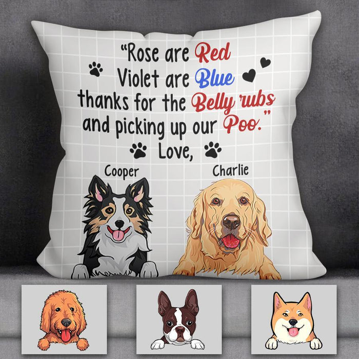 Rose Are Red  Funny Dog Personalized Pillow P-NB1715