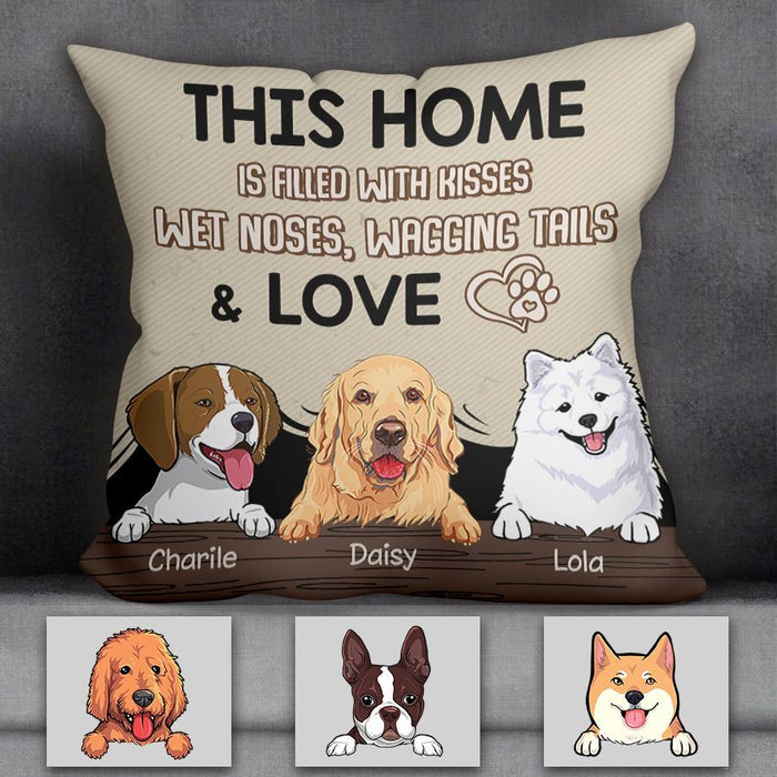 This Home Is Filled With Kisses Personalized Pillow P-NB1718