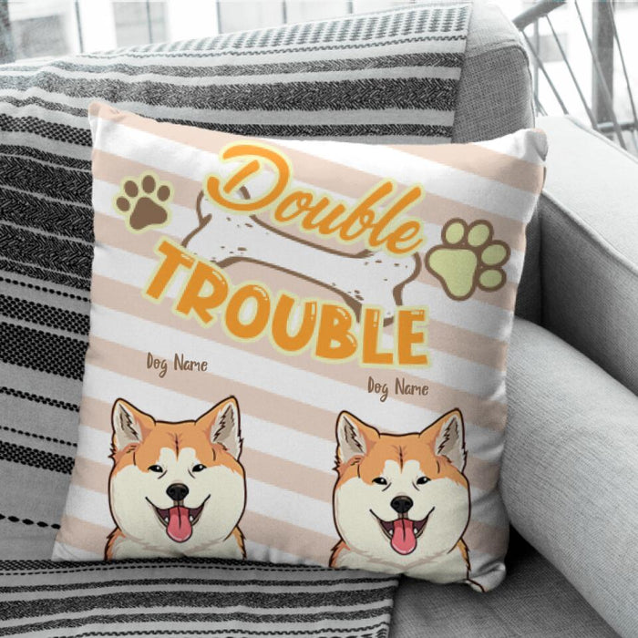 Double Trouble Funny Personalized Pillow P-NB1713