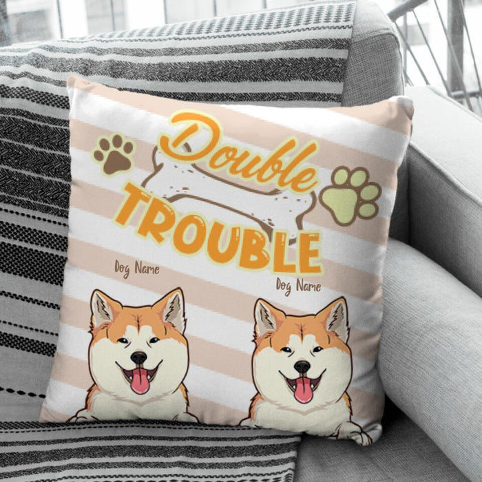 Double Trouble Funny Personalized Pillow P-NB1713