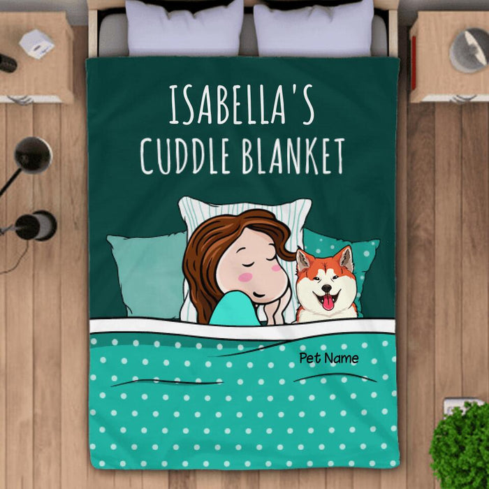Funny Cuddle Personalized Dog Blanket B-PT732
