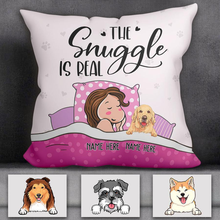 Real Snuggle Dog Personalized Pillow P-NB1721