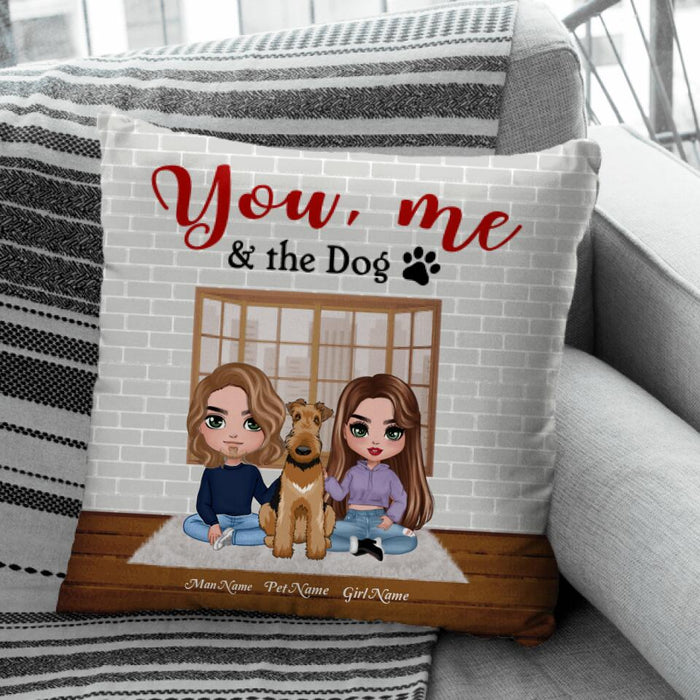 You Me & The Dog Personalized Pillow P-NB1731