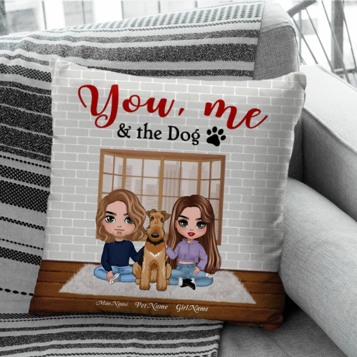 You Me & The Dog Personalized Pillow P-NB1731