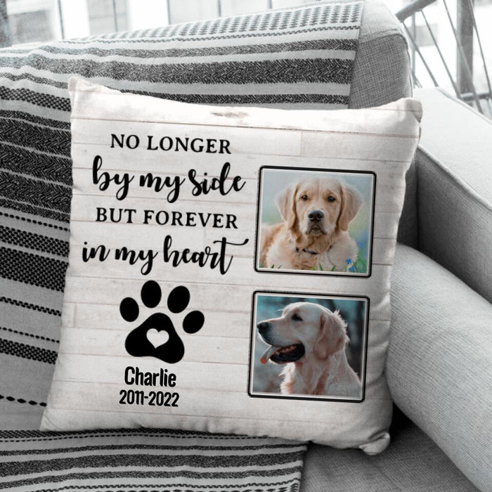 No Longer By My Side But Forever In My Heart Memorial Personalized Pillow P-NB1734