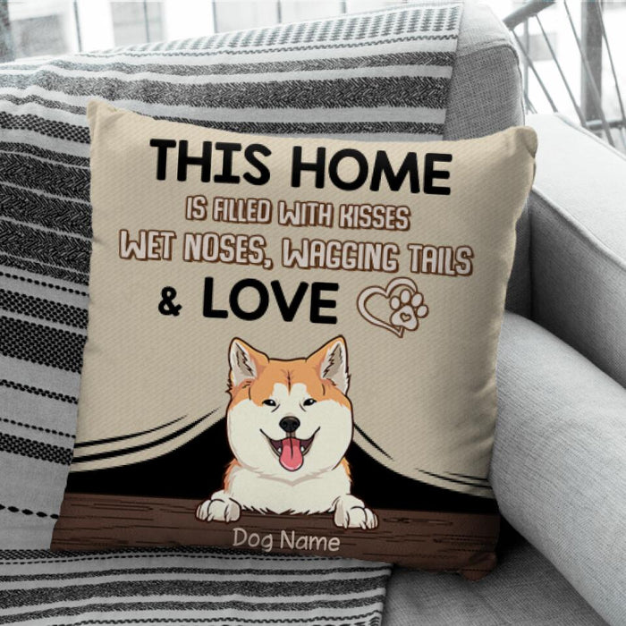 This Home Is Filled With Kisses Personalized Pillow P-NB1718