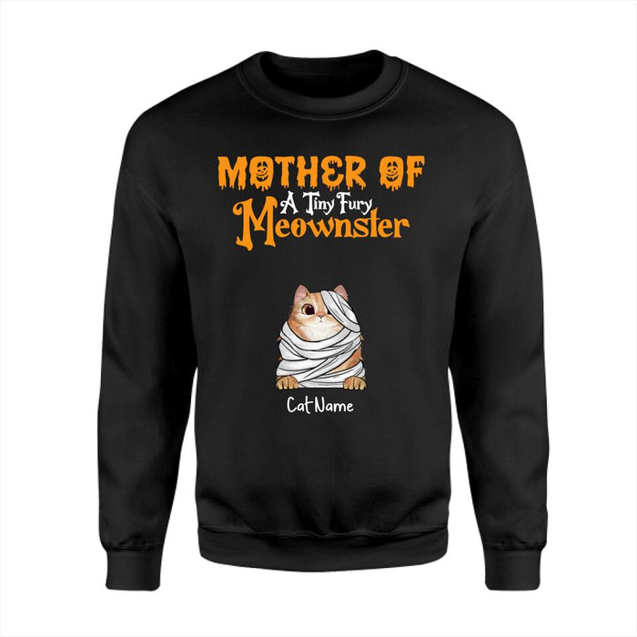 Mother Of Tiny Furry Meownsters Funny Personalized Cat T-Shirt TS-HR190