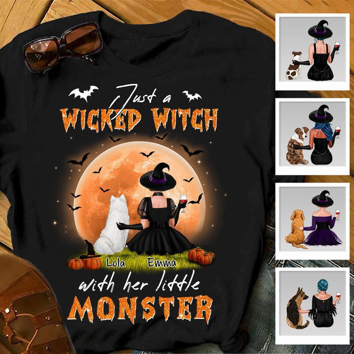 Just A Wicked Witch With Her Little Monster Personalized T-shirt TS-NB1765