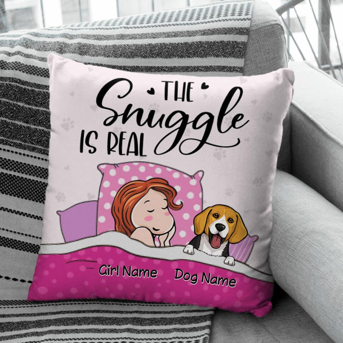 Real Snuggle Dog Personalized Pillow P-NB1721