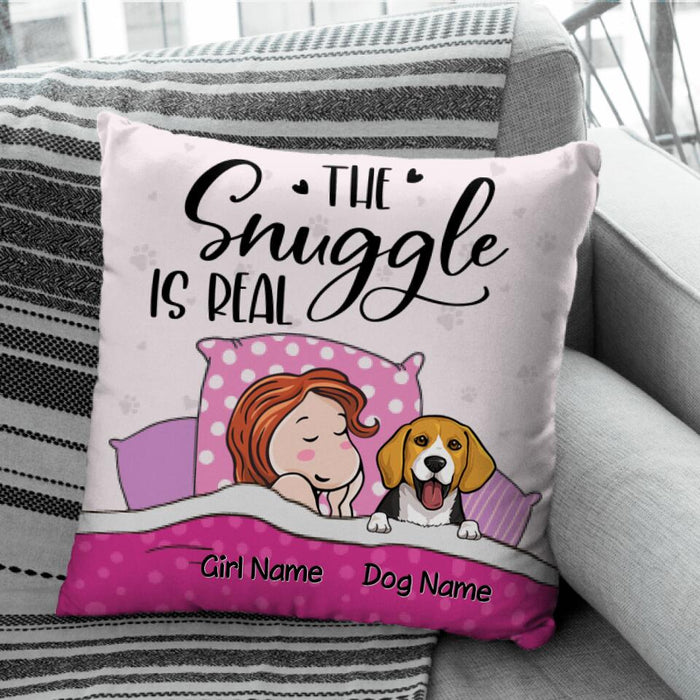 Real Snuggle Dog Personalized Pillow P-NB1721