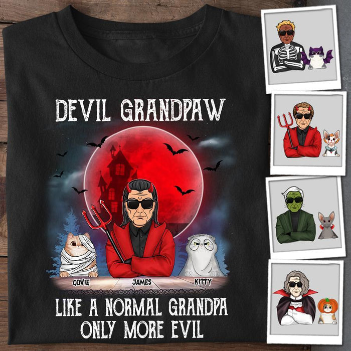 Devil Grandpaw Like A Normal GrandPa Only More Evil Personalized T-shirt TS-NB1775