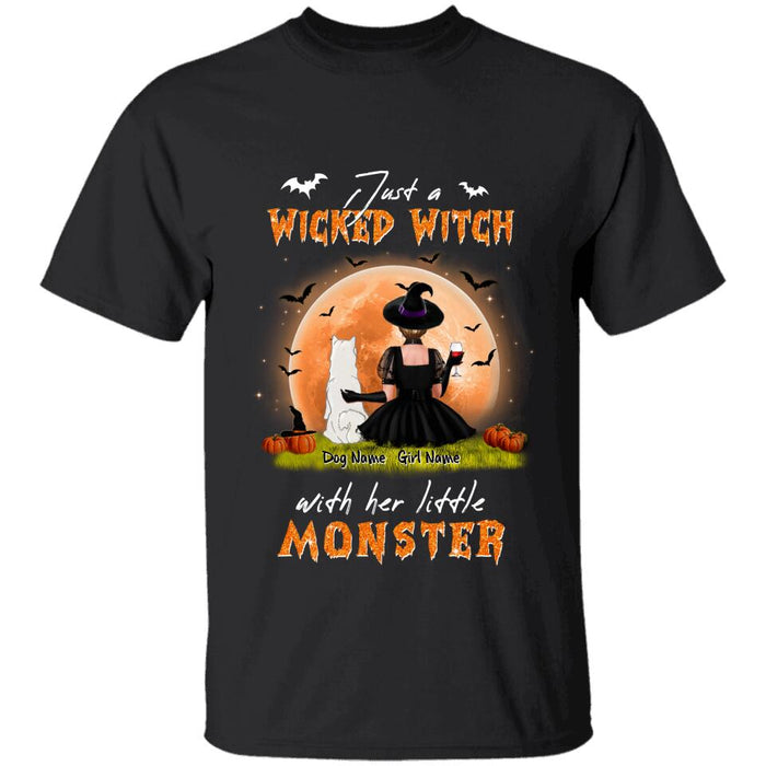 Just A Wicked Witch With Her Little Monster Personalized T-shirt TS-NB1765