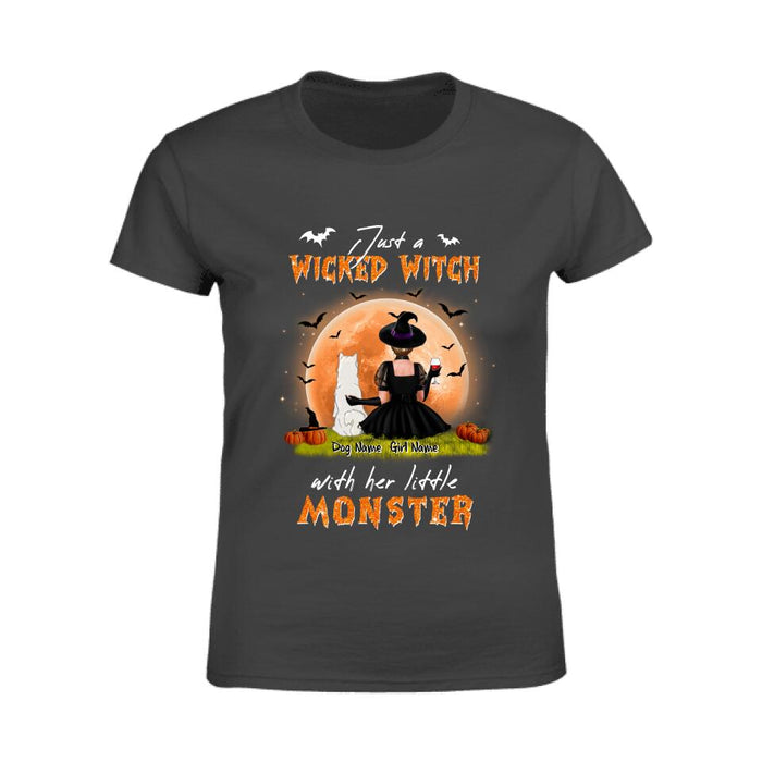 Just A Wicked Witch With Her Little Monster Personalized T-shirt TS-NB1765