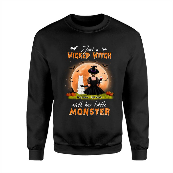 Just A Wicked Witch With Her Little Monster Personalized T-shirt TS-NB1765